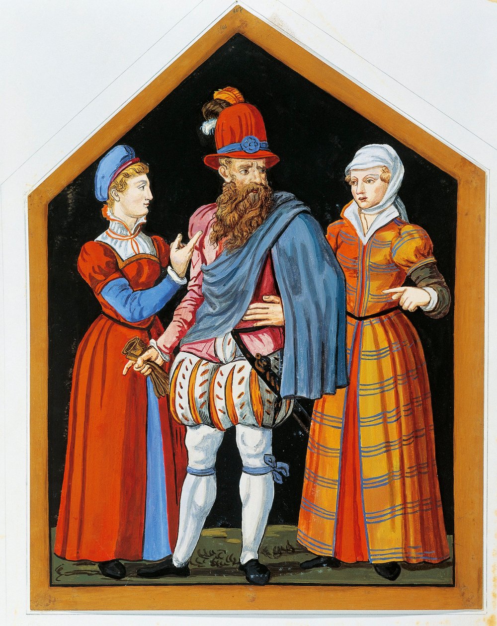 İsviçre, Cenevre, İki Fahişe ve Pezevenk by Swiss School