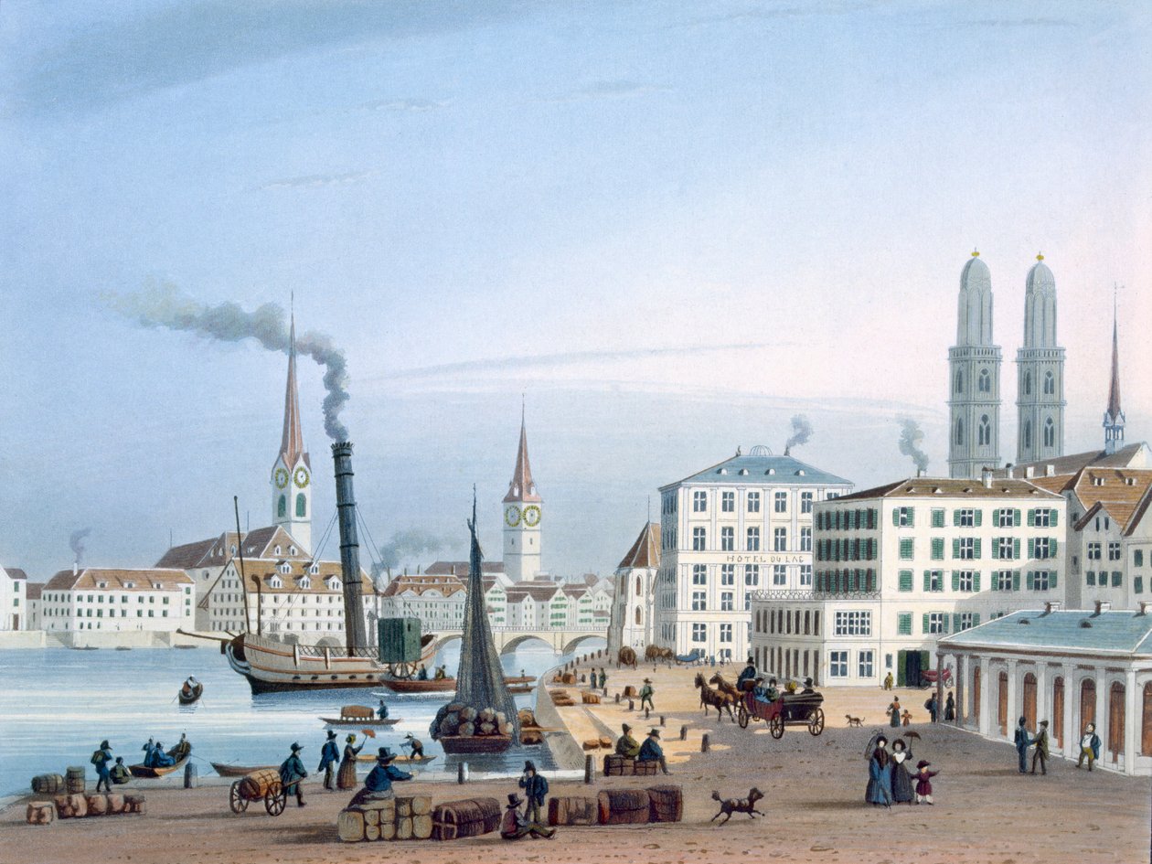 Zürih, 19. Yüzyıl. by Swiss School