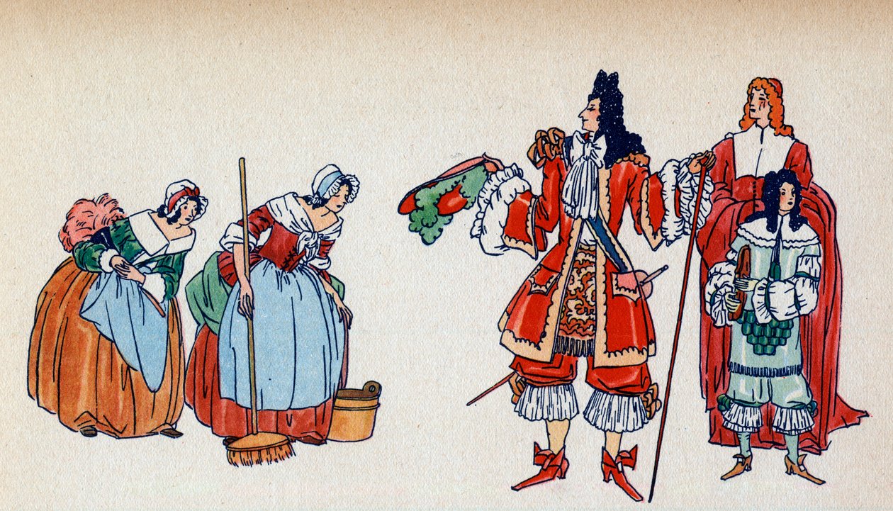 The politeness of Louis XIV - Illustration by Sylvain Sauvage (1888-1948) for the book “Louis XIV” by Frantz Funck-Brentano (1862-1947) of 1938 - Attention! Use of this work may be subject to a third  by Sylvain Sauvage