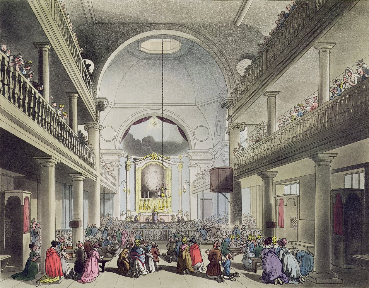 John Bluck (fl.1791-1819), 1808 (aquatint) tarafından oyulmuş 
