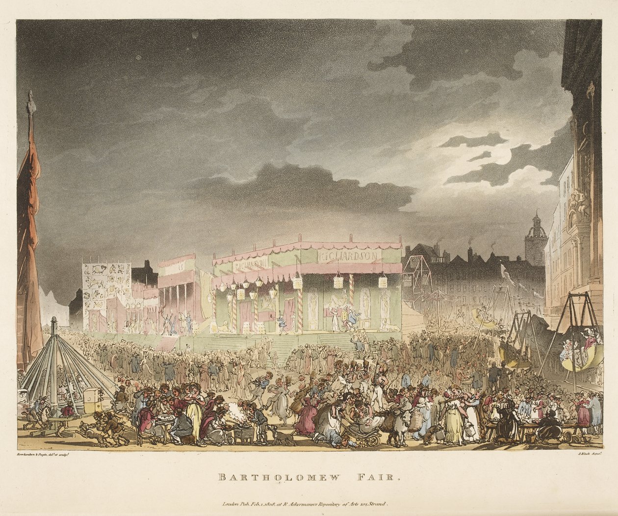 Bartholomew Fuarı by T. & Pugin A.C. (1762 1832) (after) Rowlandson