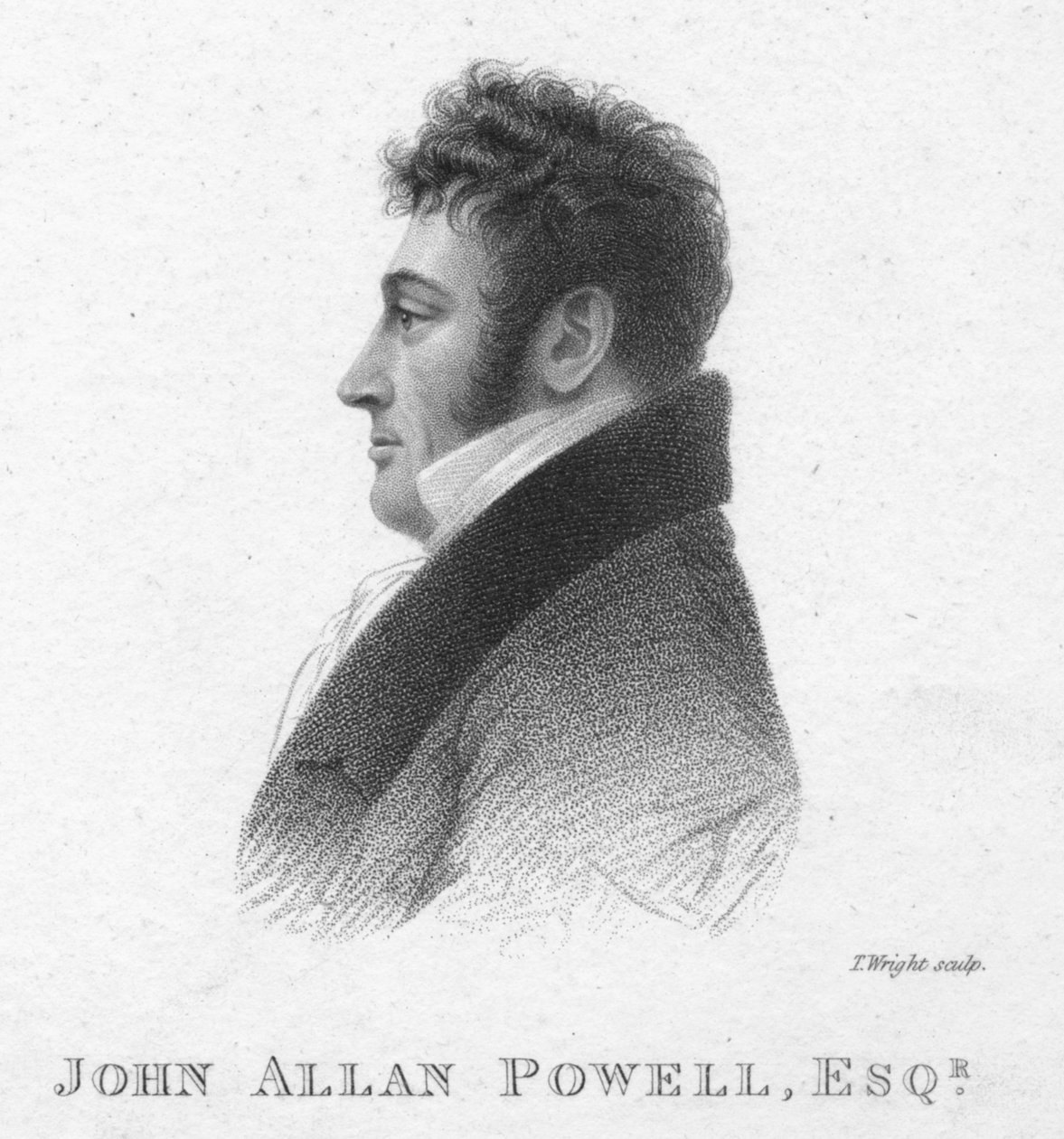 John Allan Powell, Av., c1820. by T. Wright