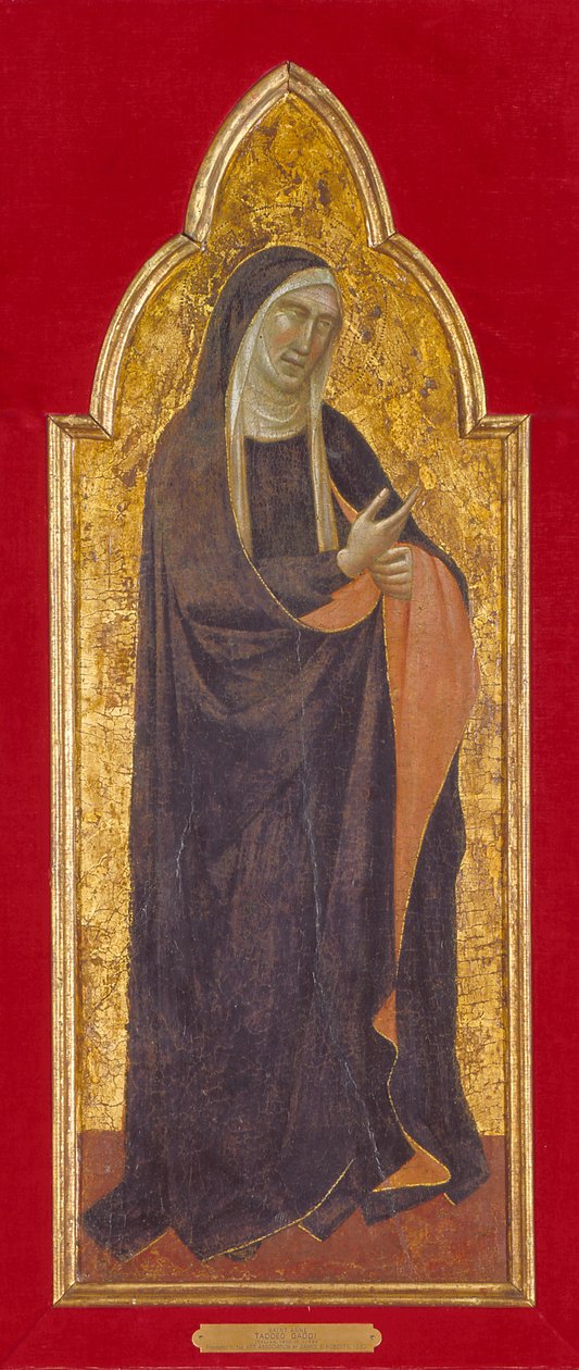 Yas Bakire (ahşap üzerine tempera ve altın) by Taddeo Gaddi