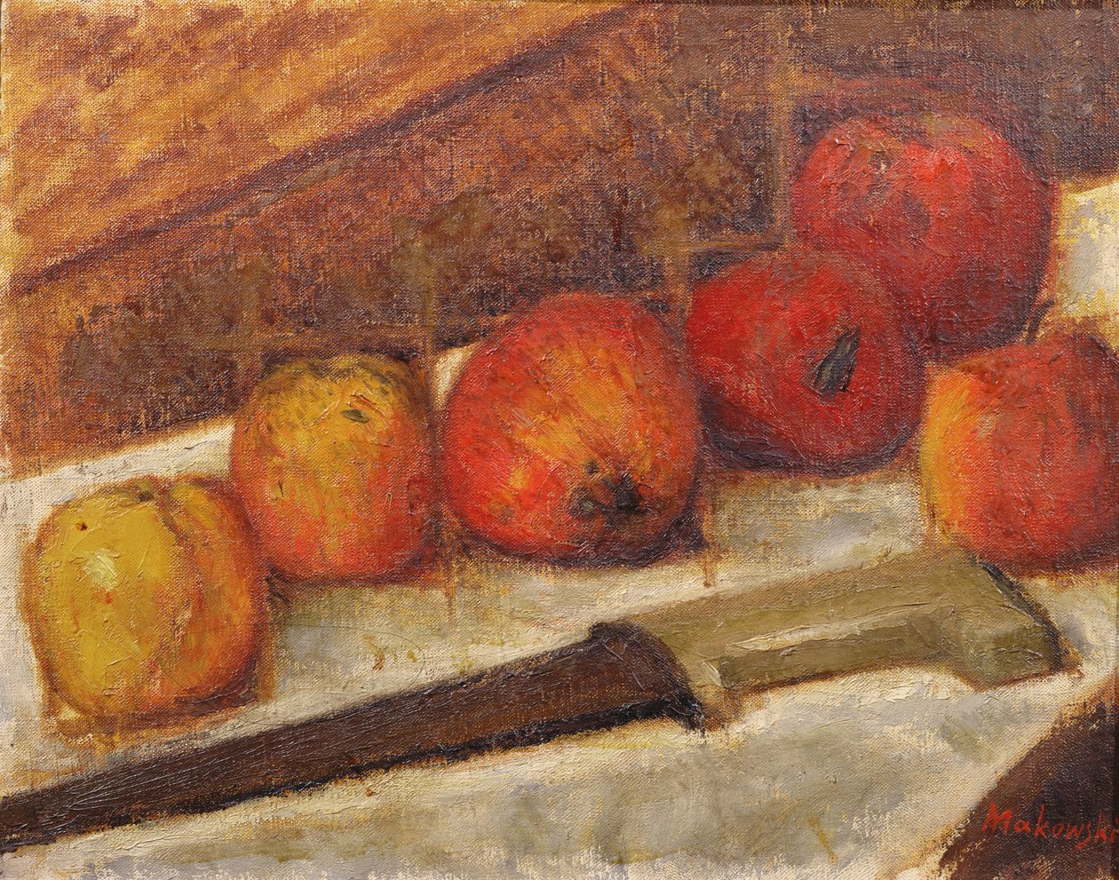 Elma ile Natürmort by Tadeusz Makowski