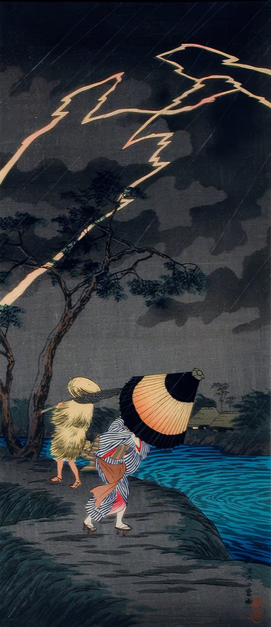 Tateishi yakınlarında gök gürültülü sağanak yağış by Takahashi Hiroaki