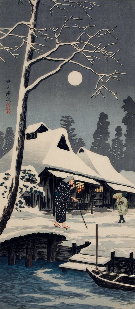 Kar üzerinde ay ışığı by Takahashi Hiroaki