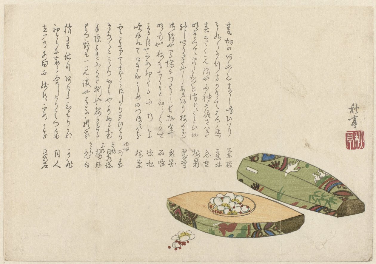 Çiçeği ile kutu by Tanaka Shûtei