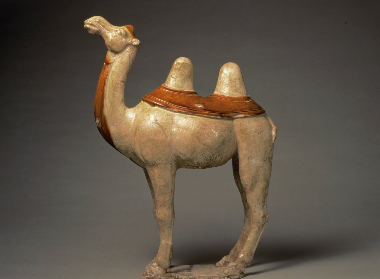 Ayakta duran bir deve çömlek modeli, Çin, Tang Hanedanlığı, 618-906 (seramik) by Tang Dynasty Chinese School