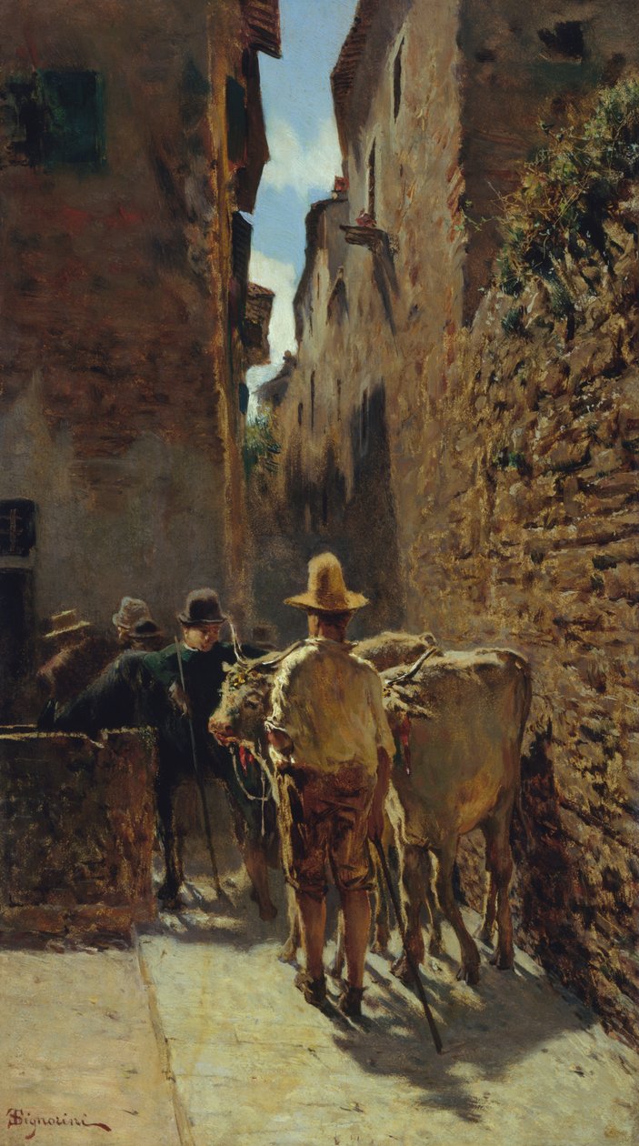 Hayvan pazarı by Telemaco Signorini