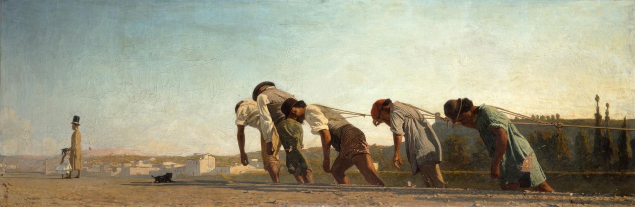 T.Signorini, Çekme yolu / resim, 1864/65 by Telemaco Signorini