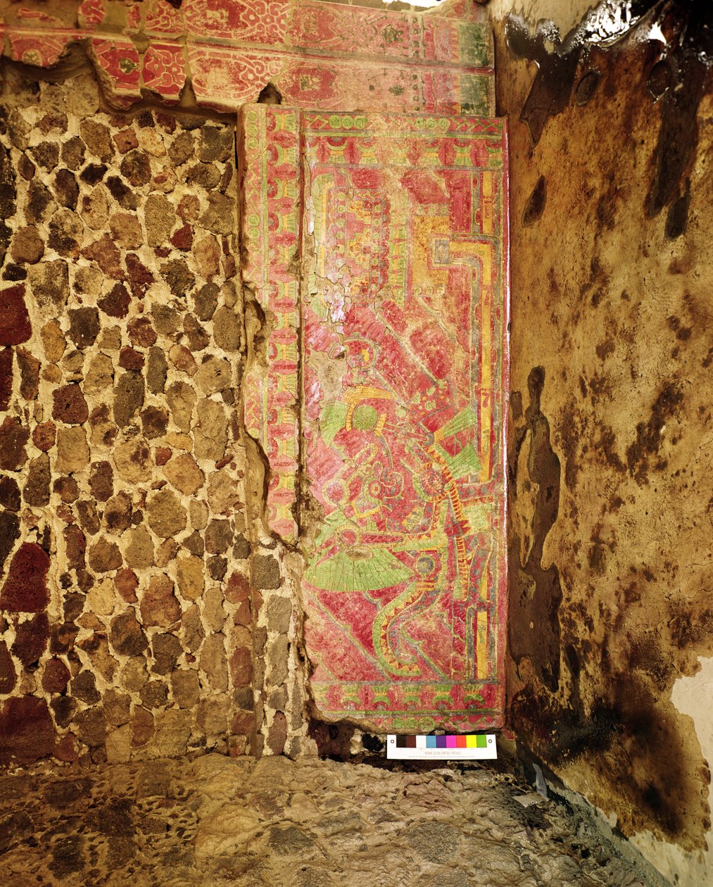 ಗರಿಗಳಿರುವ ಸರ್ಪ (ಗೋಡೆ ಚಿತ್ರಕಲೆ) ಟರ್ಕಿಯ ಮ್ಯೂರಲ್ by Teotihuacan