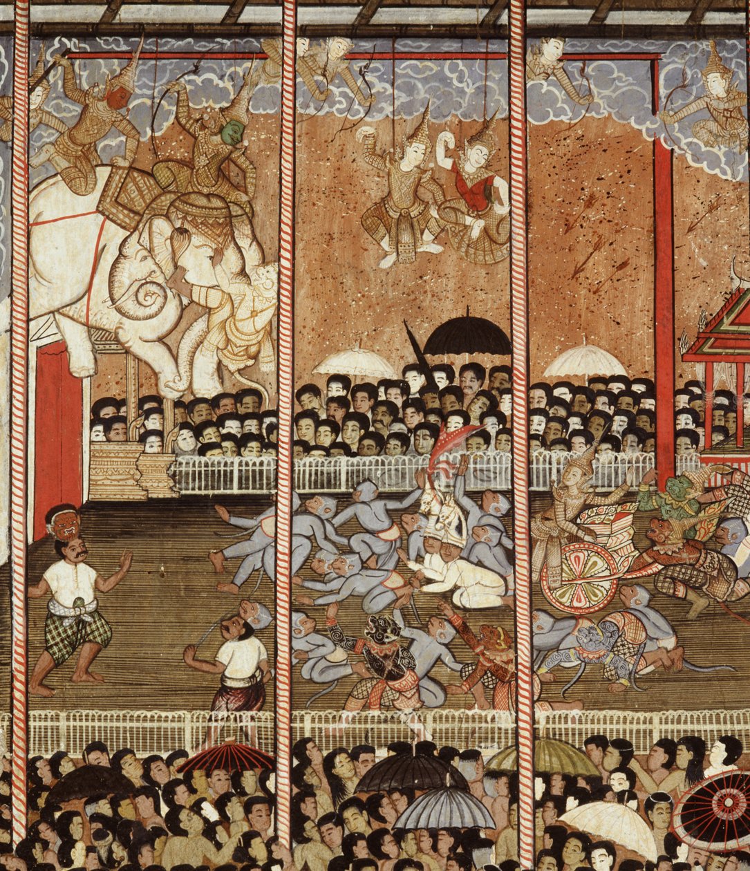 Bir Ramakien performansı (duvar resmi) by Thai School