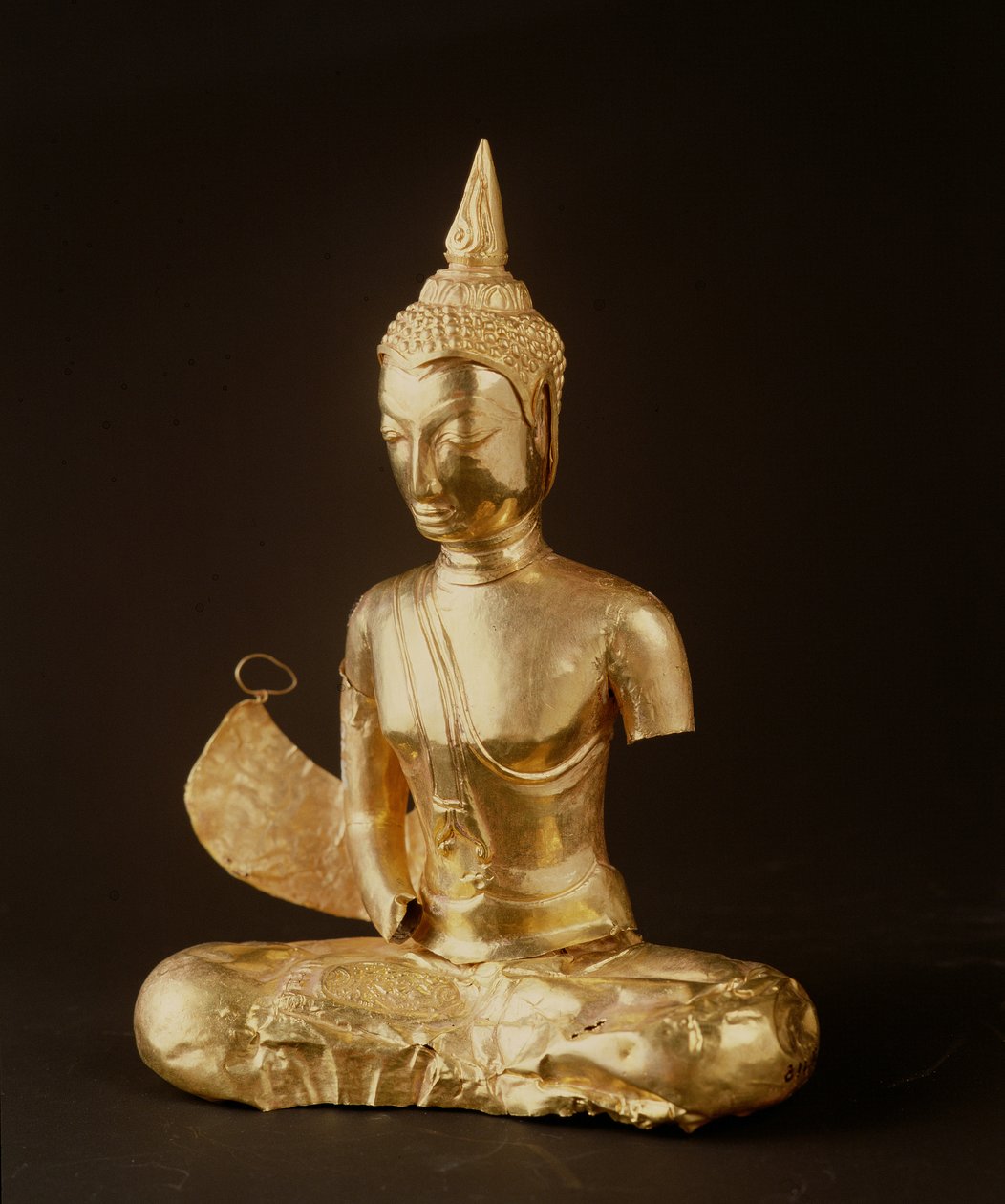 Meditasyonda oturan Buda (kolları eksik) (altın) by Thai School