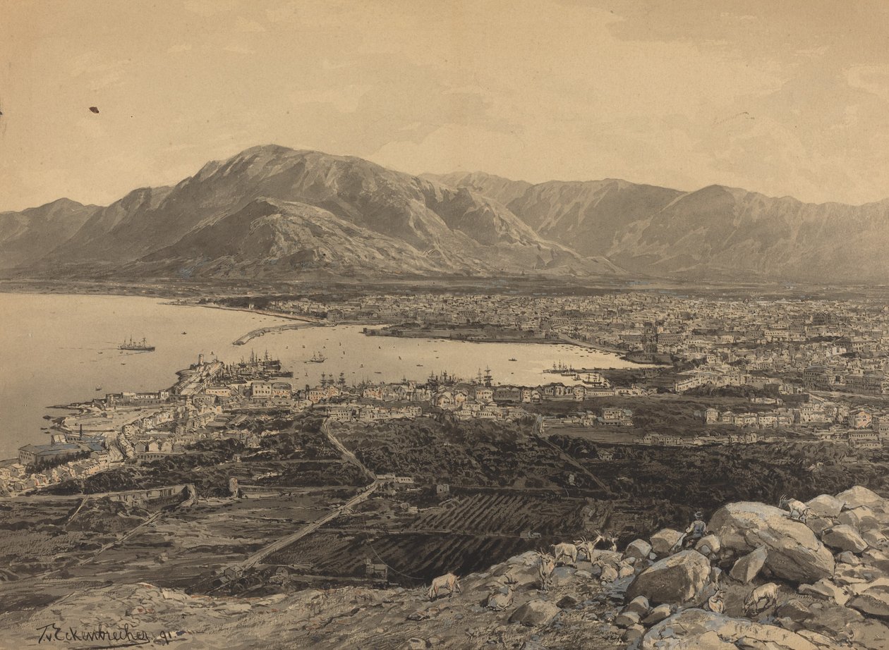 Pire Limanı, 1891. by Themistocles von Eckenbrecher