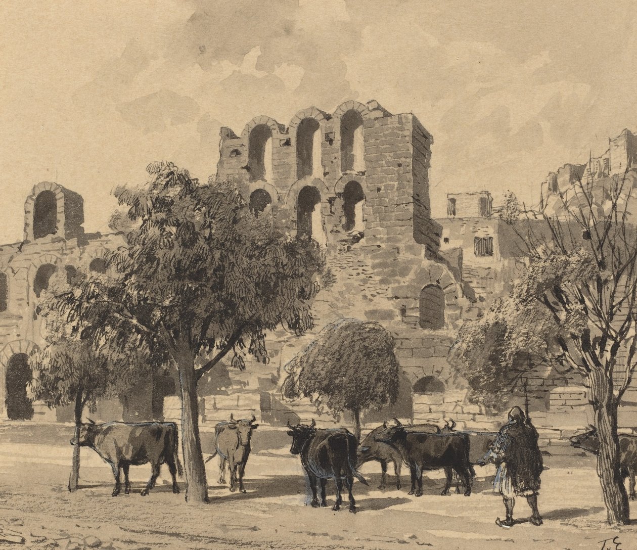 Herodes Atticus Tiyatrosu by Themistocles von Eckenbrecher