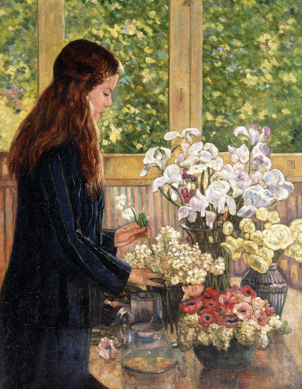 Vazoda Çiçekli Genç Kız, by Théo van Rysselberghe