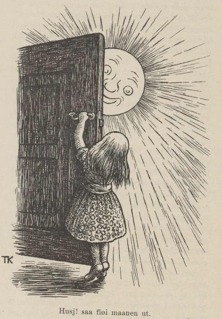 Vaftiz Anası The Lassie ve Vaftiz Annesi olarak Meryem Ana by Theodor Kittelsen