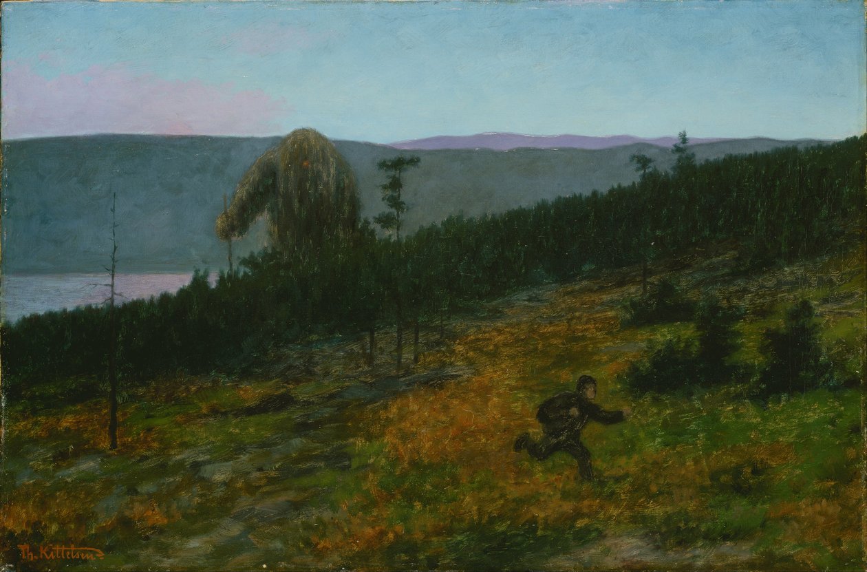 Kül Delikanlı ve Trol by Theodor Kittelsen