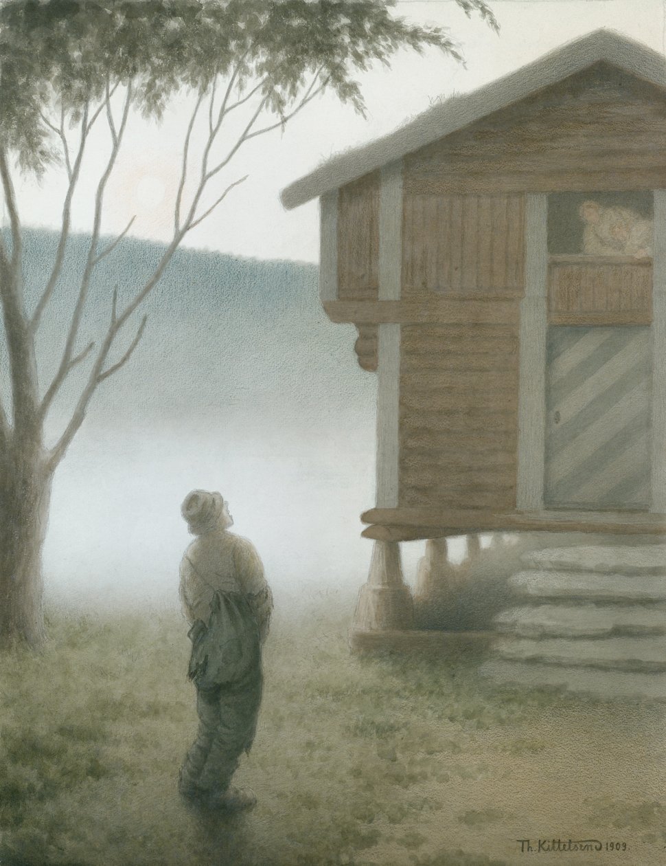 Kızlar, kapıyı açın by Theodor Kittelsen