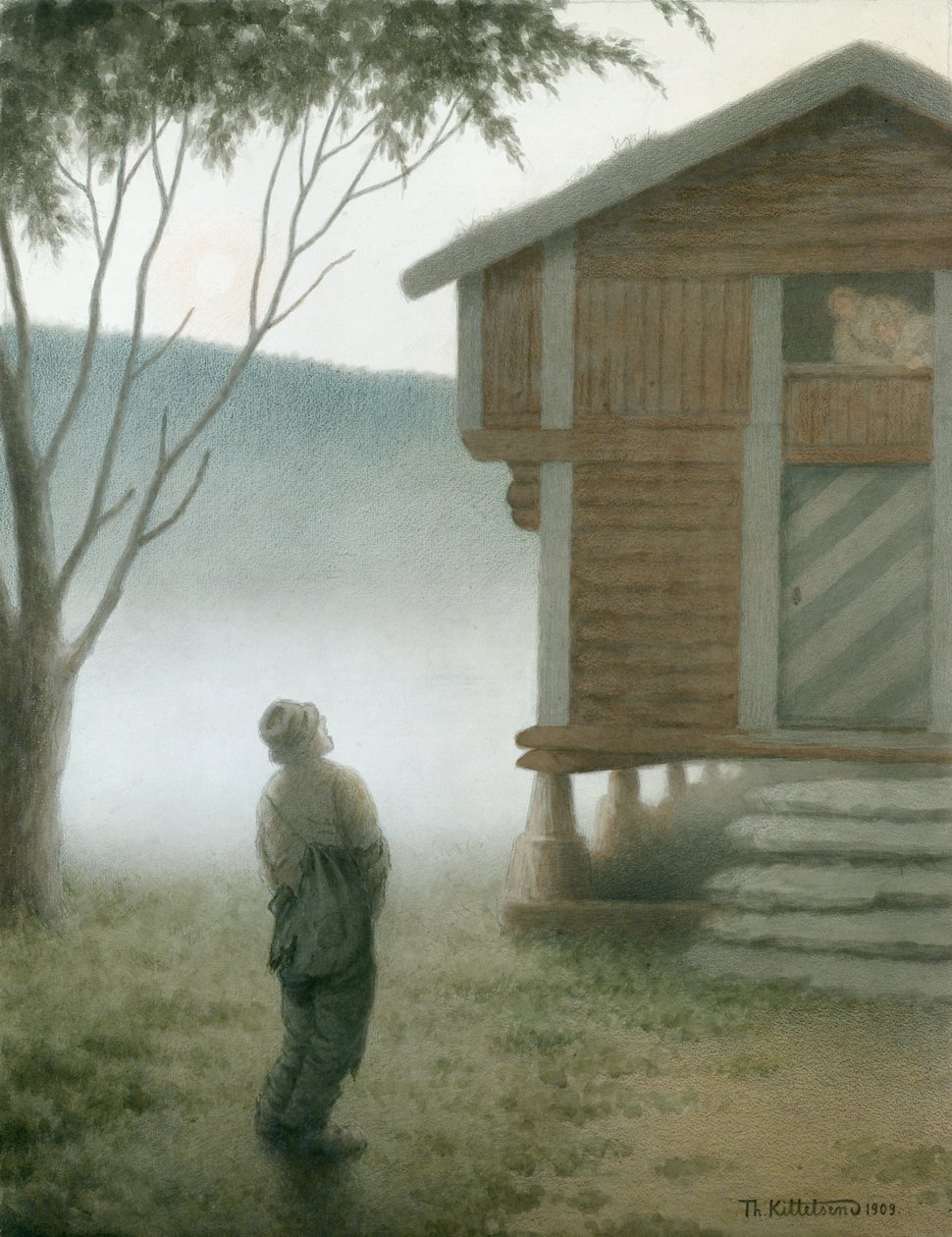 Kızlar, kapıyı açın by Theodor Kittelsen