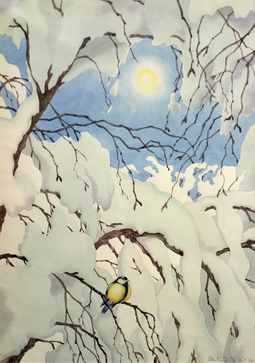 büyük baştankara by Theodor Kittelsen