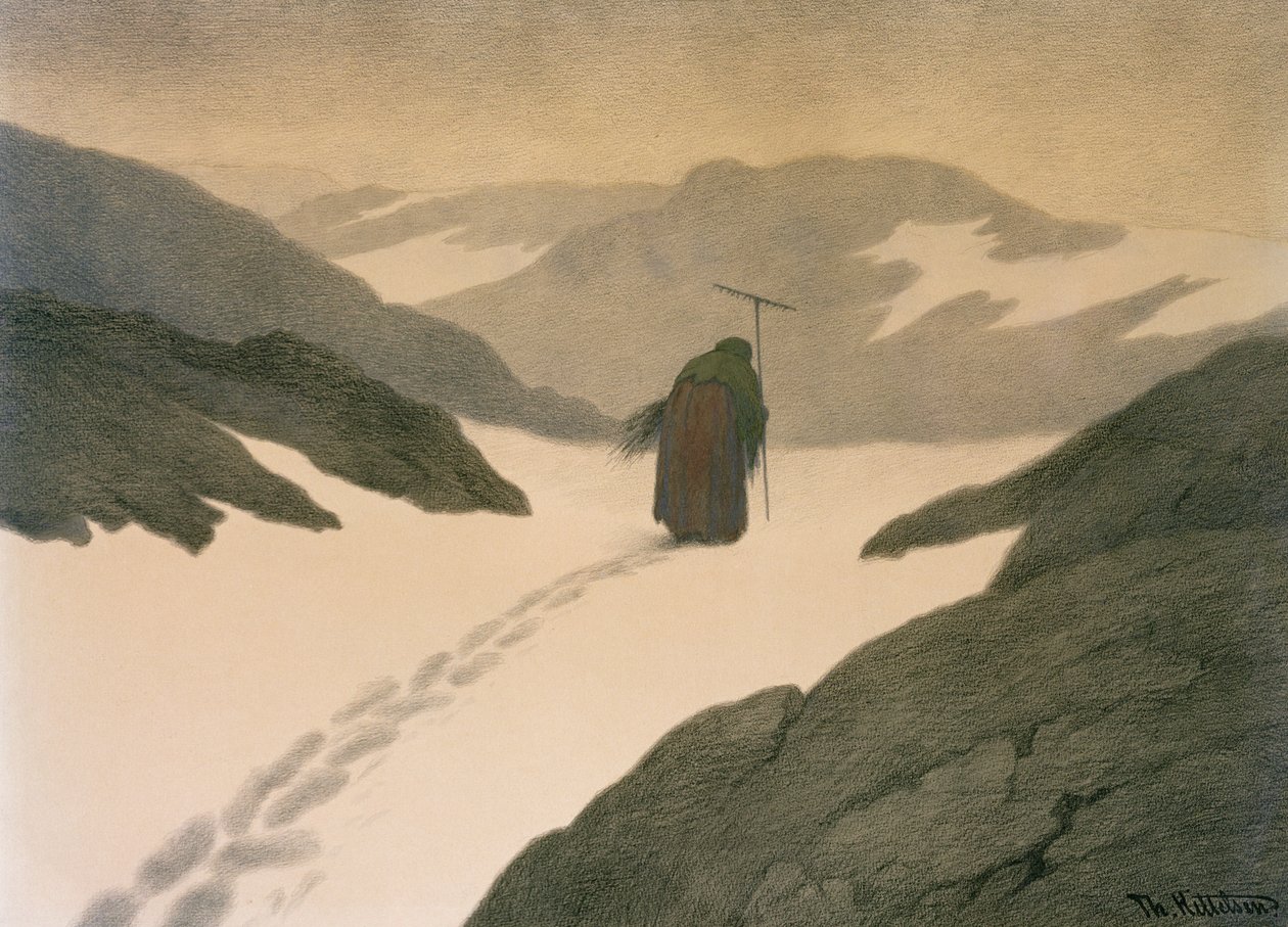 Dağdaki Veba by Theodor Kittelsen