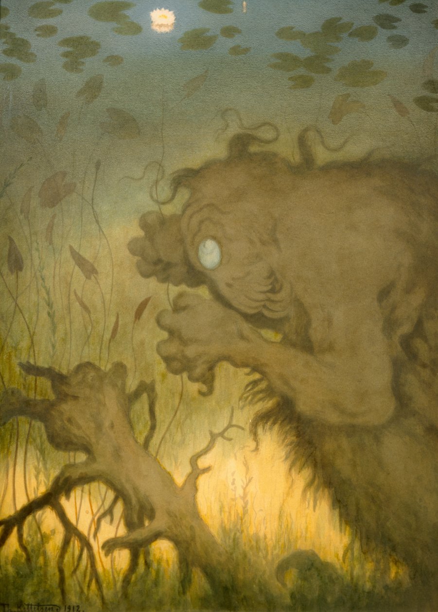 Su perisi balıkçılığı (Nocks) by Theodor Kittelsen