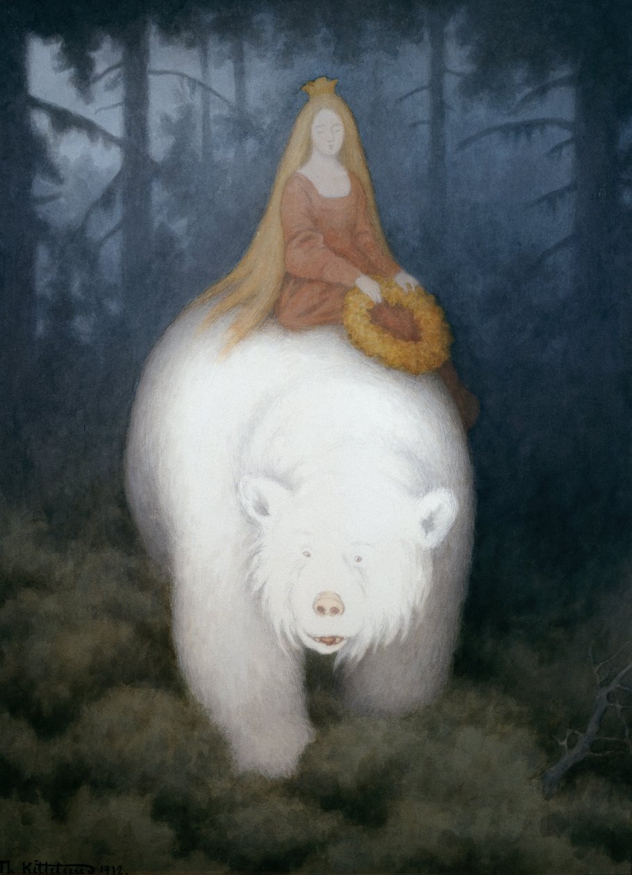 Beyaz Ayı Kral Valemon by Theodor Kittelsen