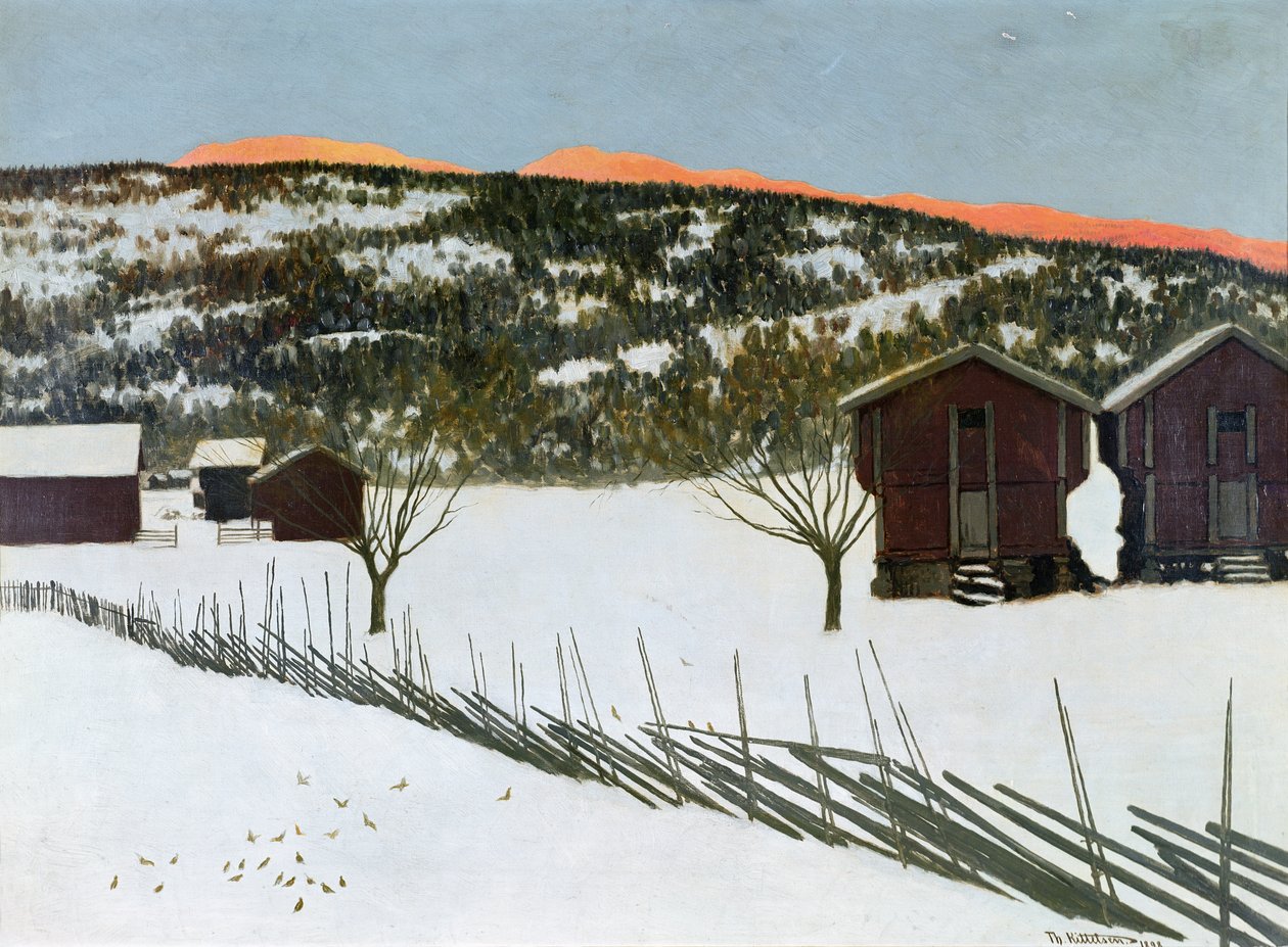 kış sabahı by Theodor Kittelsen