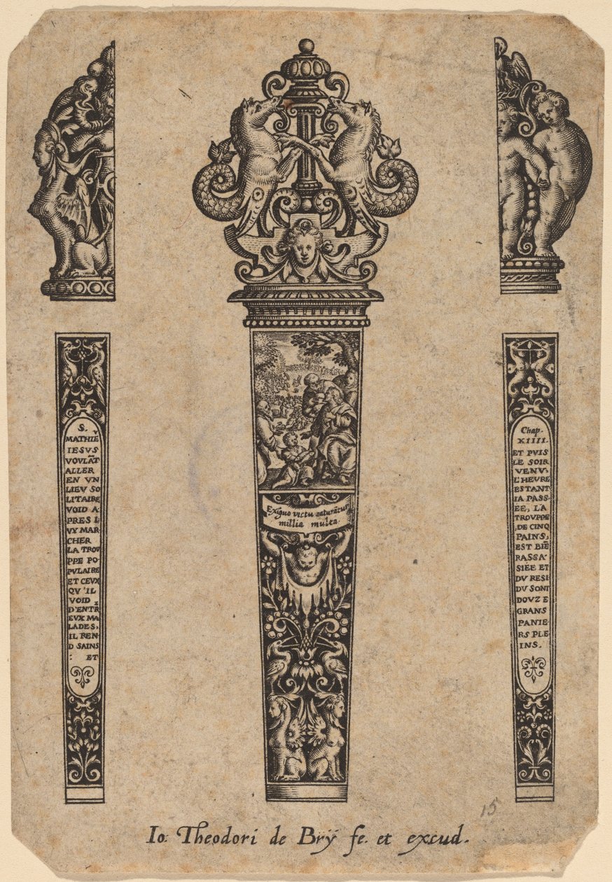 Bıçak Sapı Süsleme by Theodor de Bry
