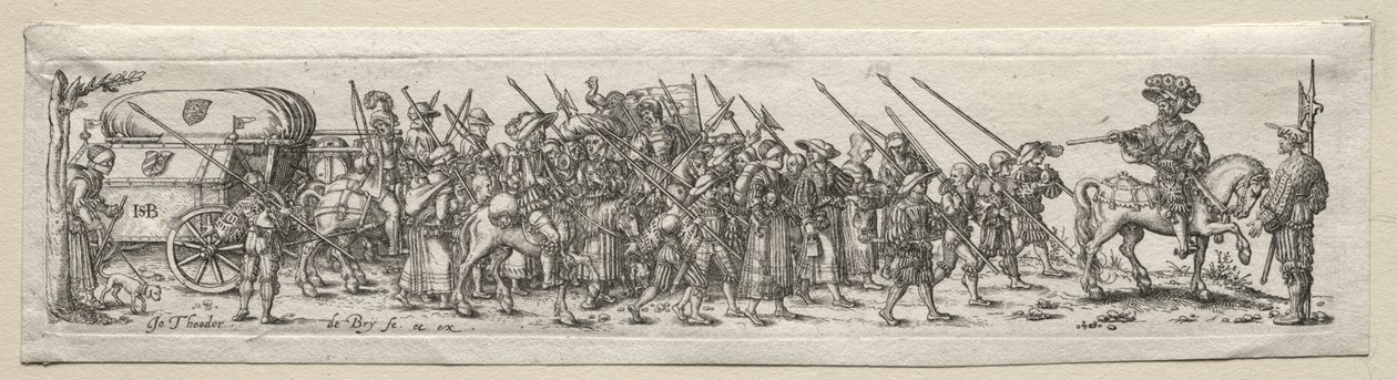 Mart ayında askerler by Theodor de Bry