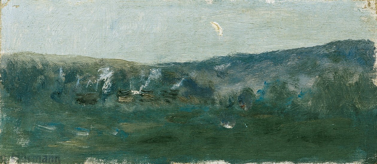 Hilal ile tepelik manzara by Theodor von Hormann