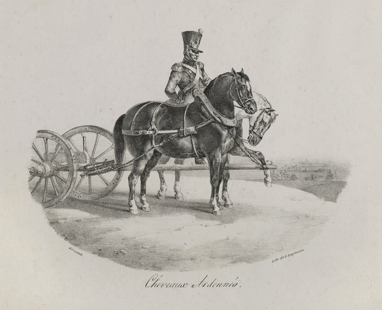 Ardennes Atları, 1822 by Theodore Gericault
