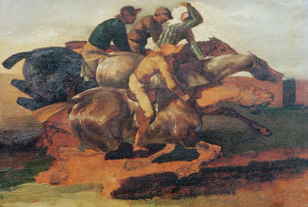 Dört Jokey Dörtnala by Theodore Gericault