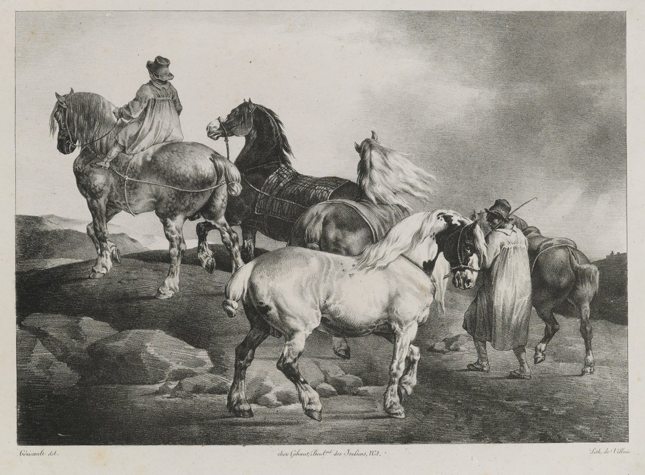 Fuara götürülen atlar, 1822 by Theodore Gericault