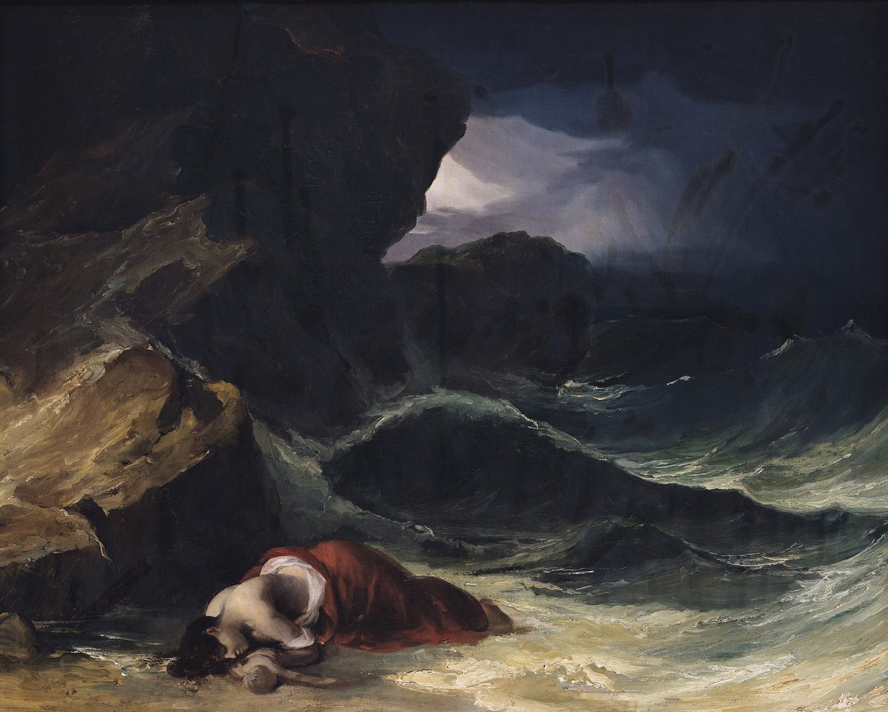 Fırtına veya Gemi Enkazı by Theodore Gericault