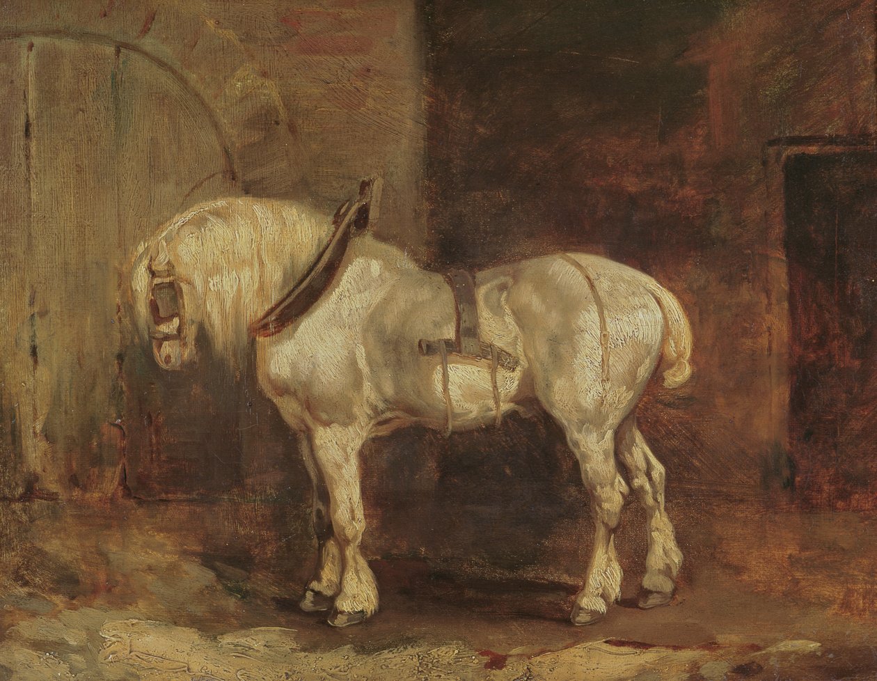 Bir Araba-At by Theodore Gericault