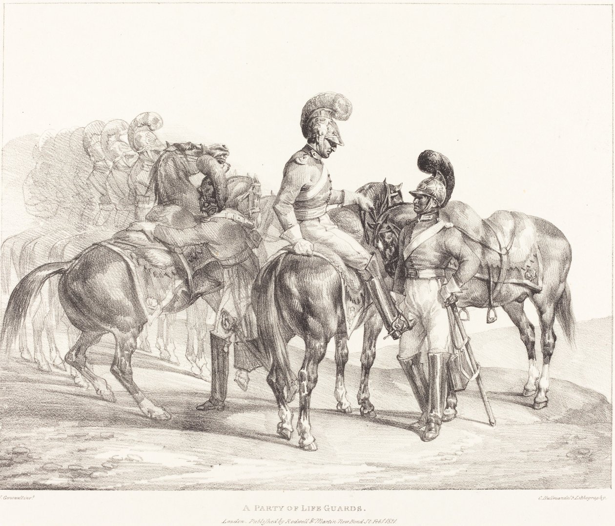 Bir Yaşam Muhafızları Partisi by Theodore Gericault