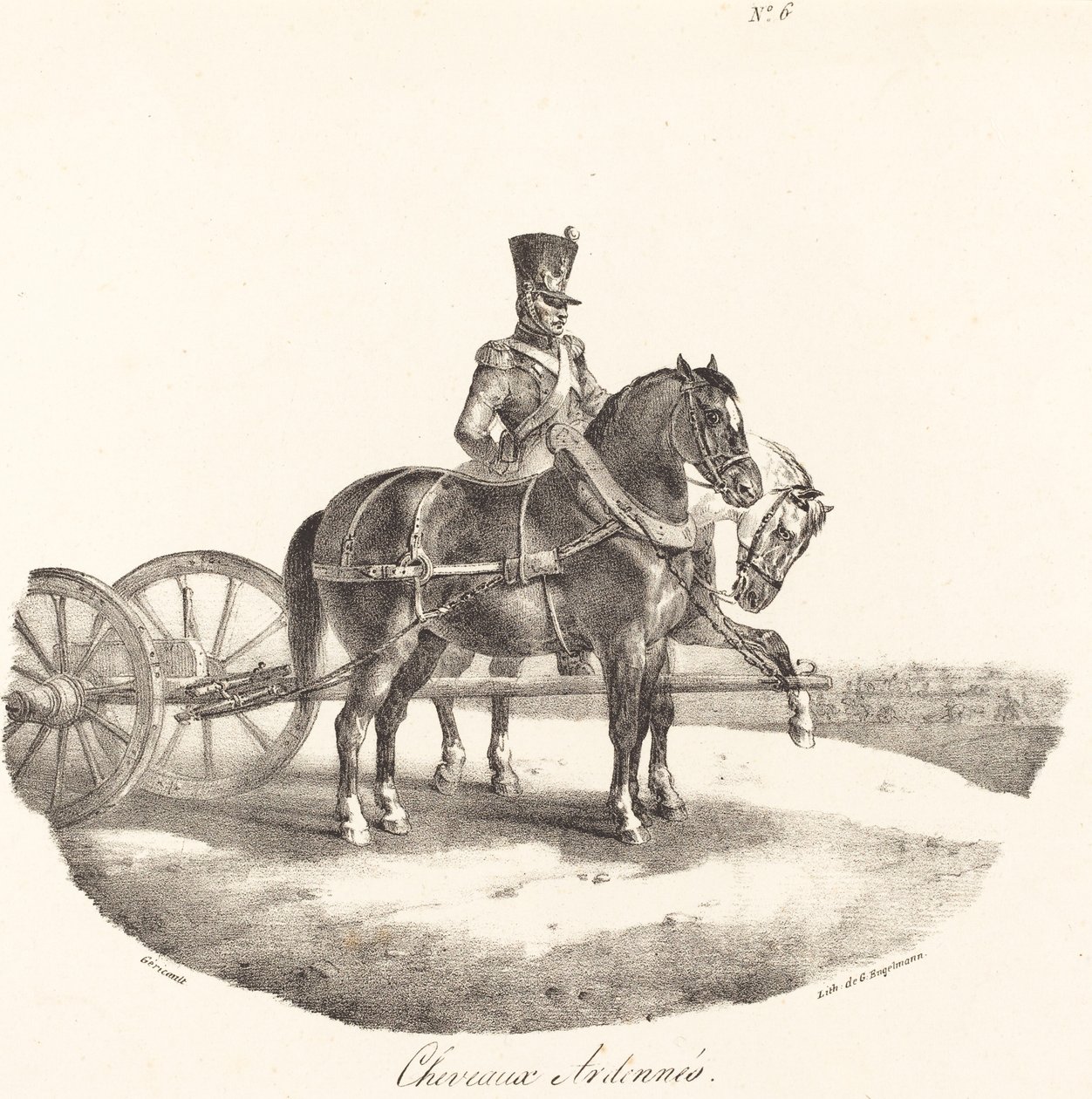 Ardennes atları by Theodore Gericault