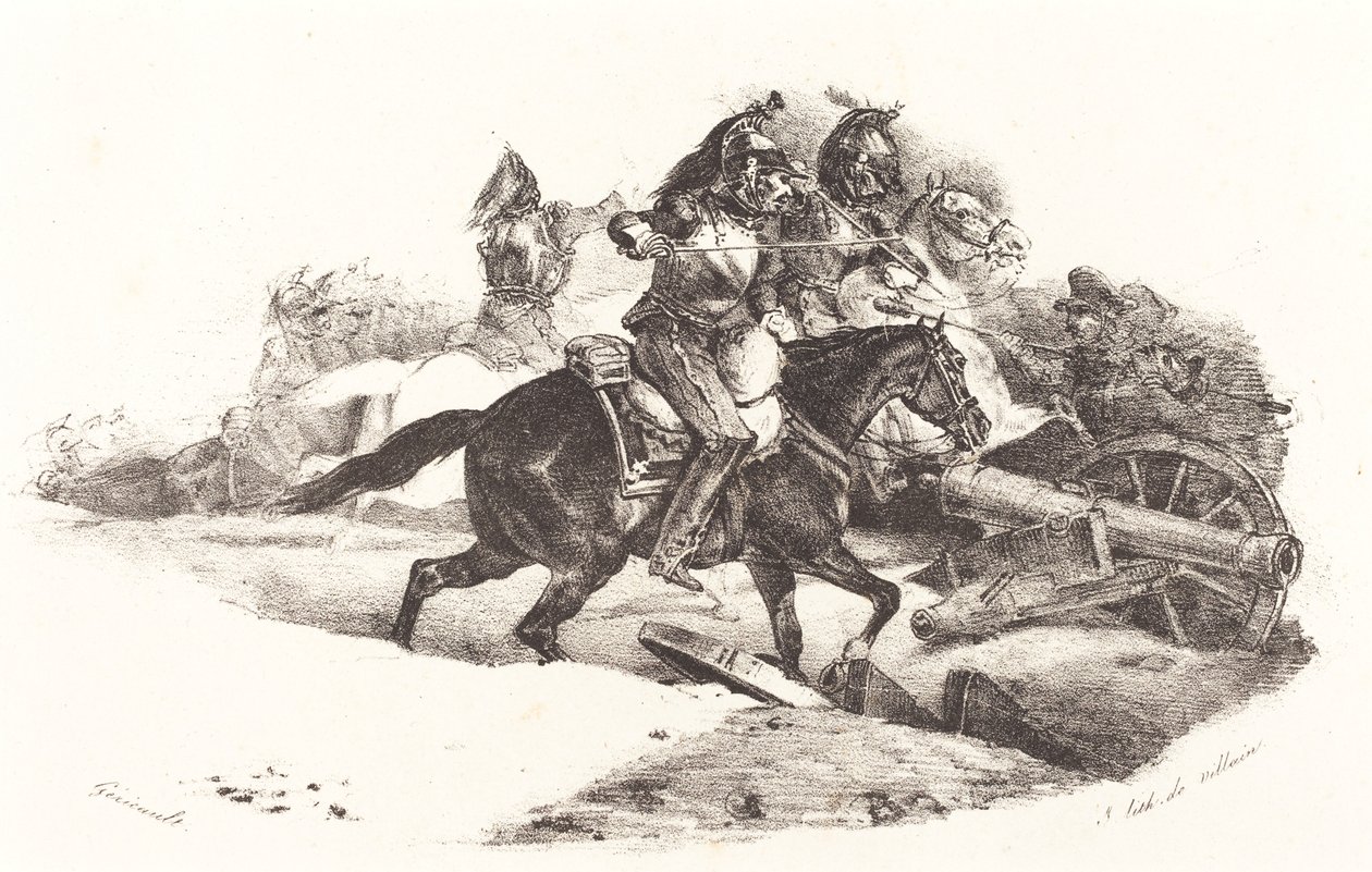 Cuirassiers Şarj by Theodore Gericault
