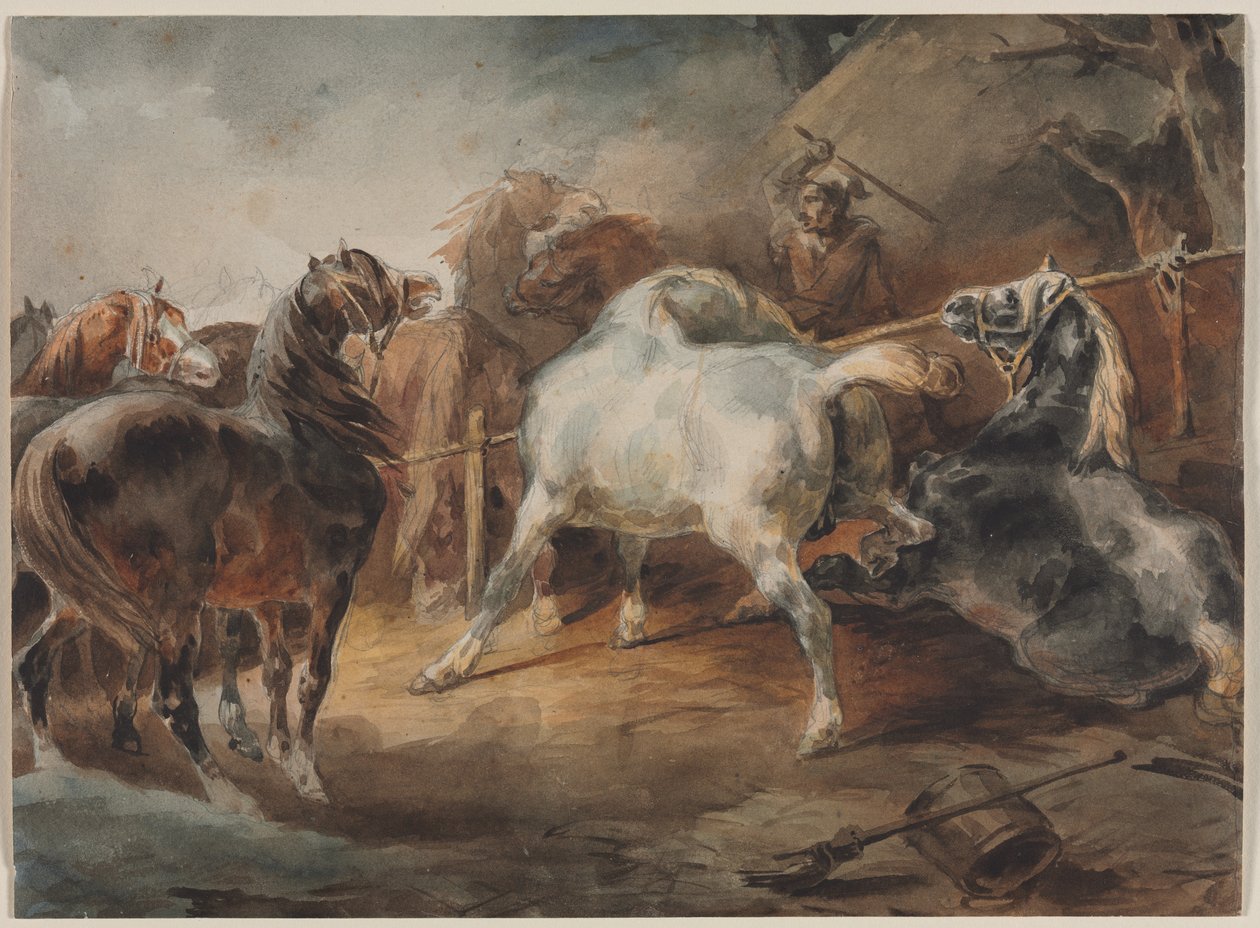 Dövüş Atları by Theodore Gericault