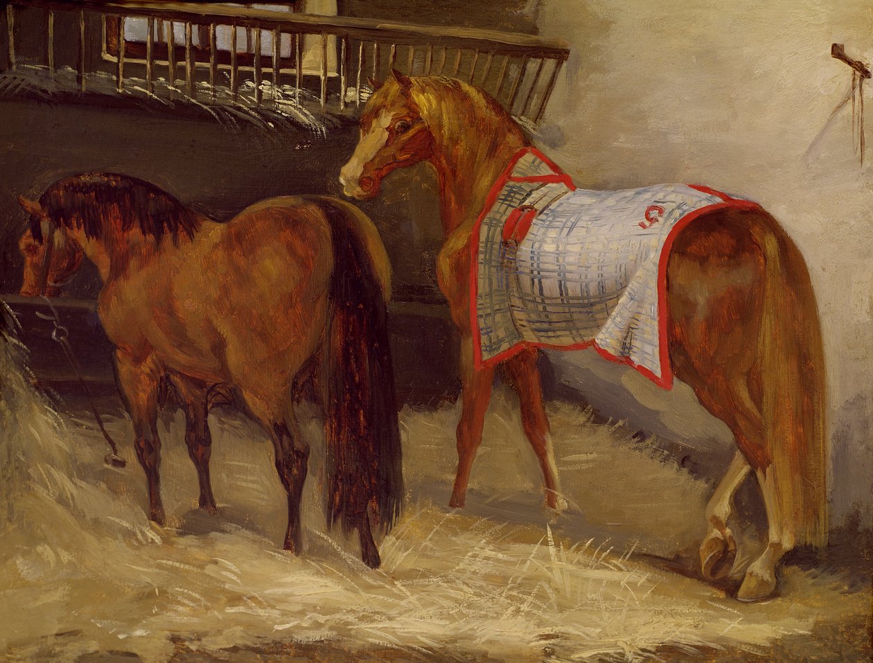 Ahırlardaki Atlar by Theodore Gericault