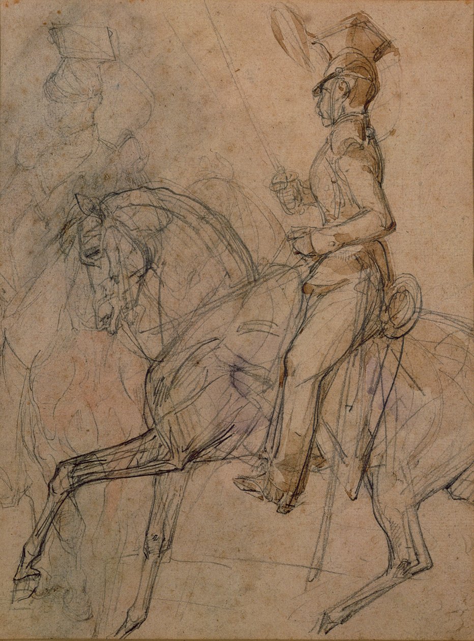 Polonyalı Mızraklıların Memuru by Theodore Gericault