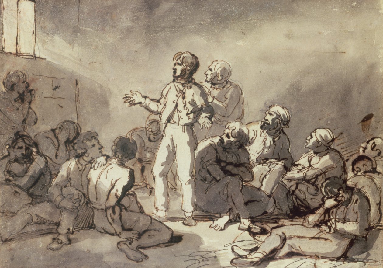 Bir hücredeki mahkumlar by Theodore Gericault