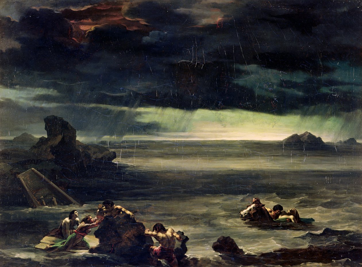 Tufan Sahnesi, 1818-20 by Theodore Gericault