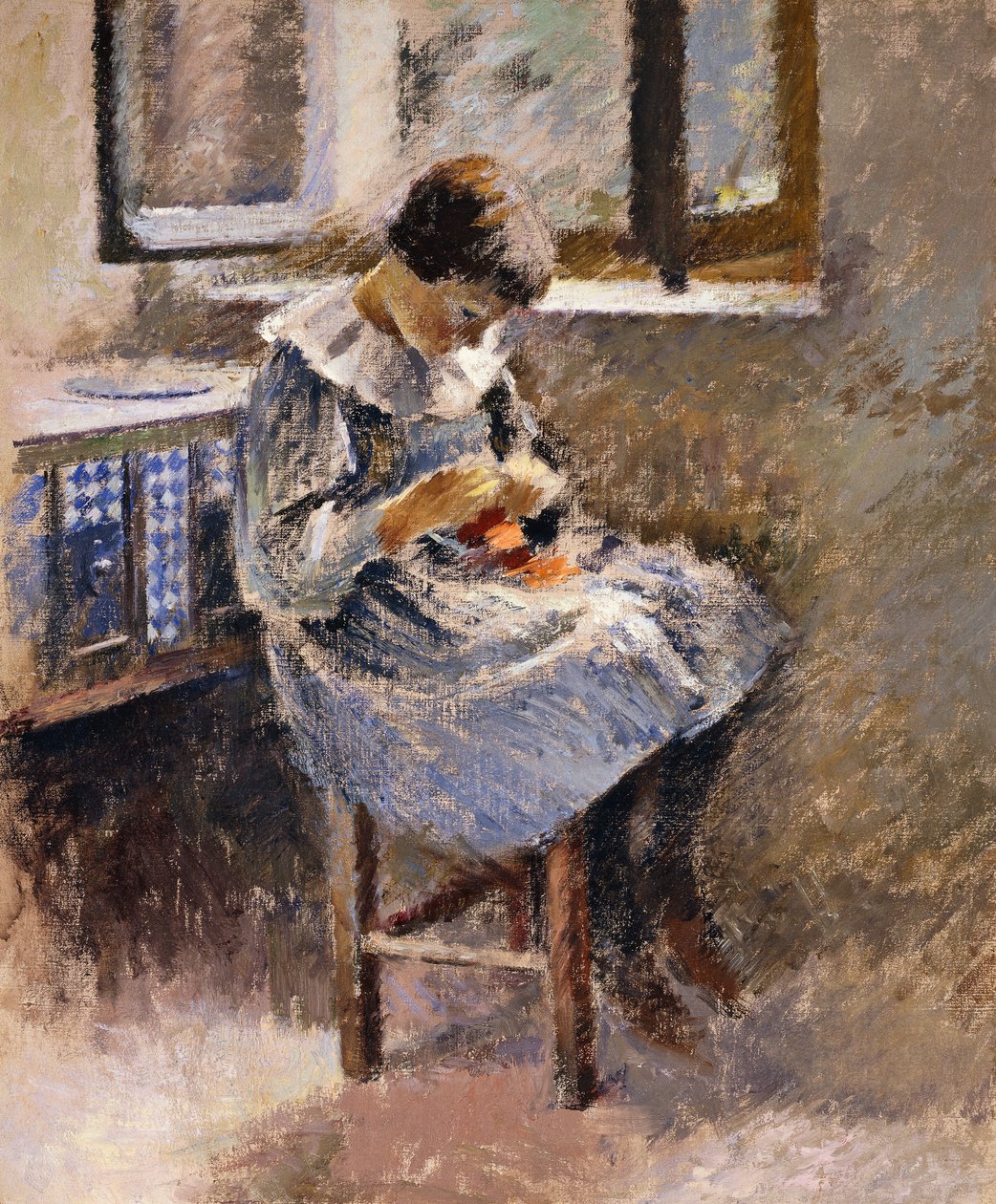 Kız Dikişi, c.1886 by Theodore Robinson