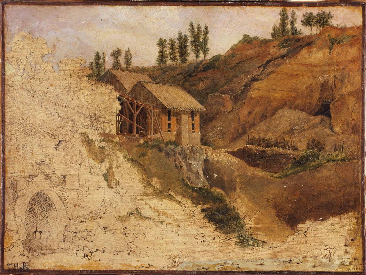 Bir taş ocağı by Theodore Rousseau