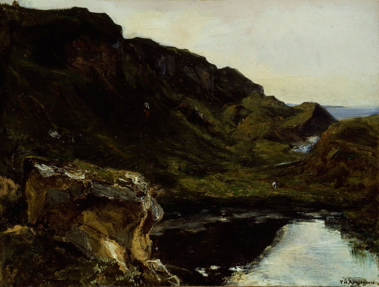 Manzara, c.1835 (tuval üzerine yağlı boya) by Theodore Rousseau