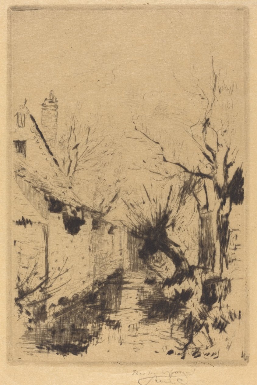 Kışın Küçük Bir Dere, Wiltshire by Theodore Roussel