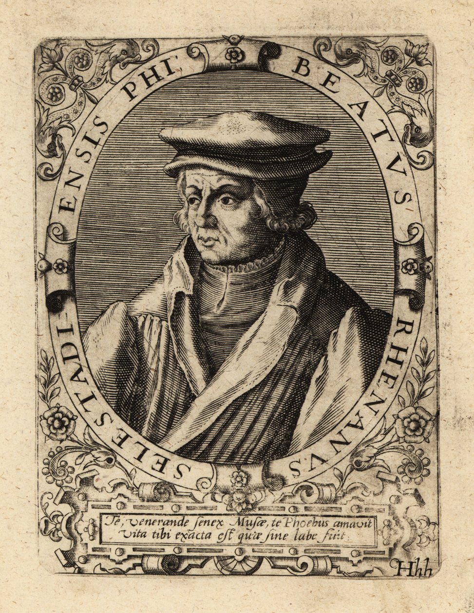 Blessed Bild, Alman hümanist. by Theodore de Bry